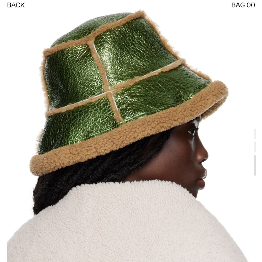 Jean Paul Gaultier Green Shearling Hat